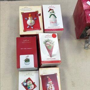 Hallmark Keepsake Ornaments Set - Festive Red and White